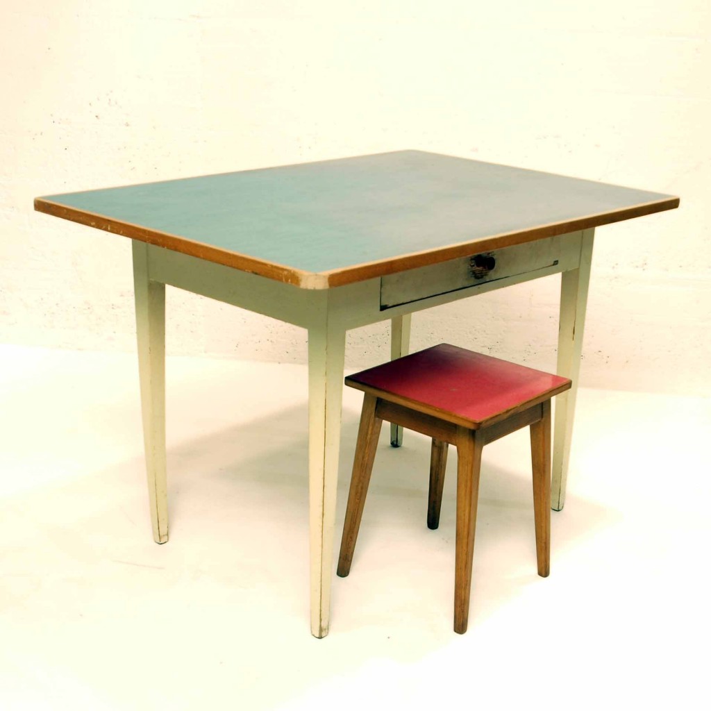 50s Küchentisch grüner Linoleum | Möbel Zürich | Vintagemöbel