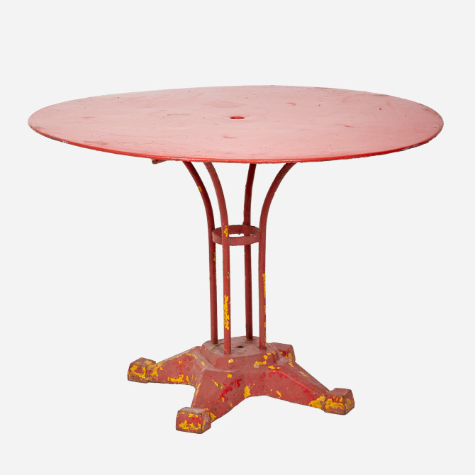 Runder Gartentisch mit Gusseisenfuss | Möbel Zürich | Vintagemöbel