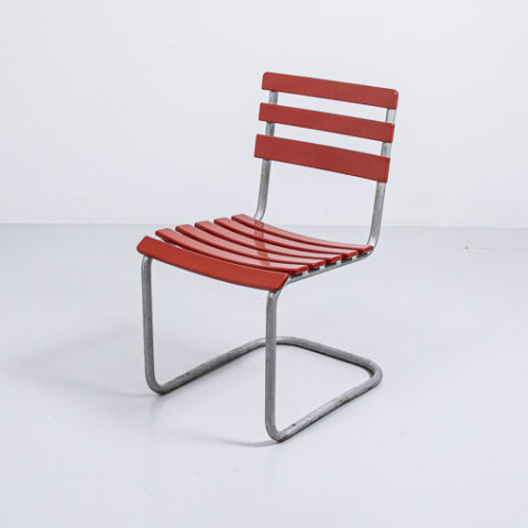 Bigla Gartenstuhl, neu lackiert rot - Möbel Zürich