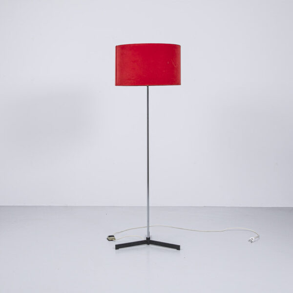 Stehlampe mit rotem Samt Lampenschirm Lampe