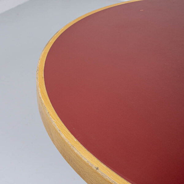 Runde Tischplatte Kunstharz Oberfläche in rot Gastronomie Möbel