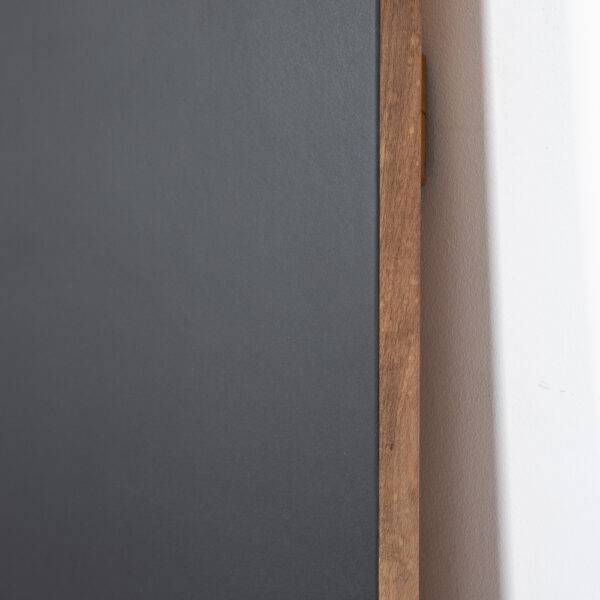 Schwarze Linoleumplatte, 124 x 84 cm Möbel
