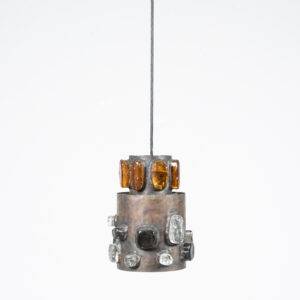 Hängelampe Glas/ Kupfer Deckenlampe