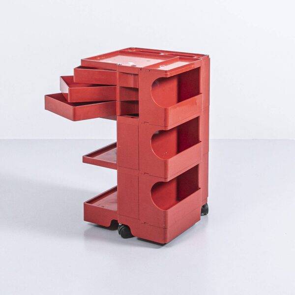 Boby Trolley by Joe Colombo, rot Couchtisch
