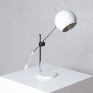 Kugel Tischleuchte weiss, neu verkabelt Nachttischlampe