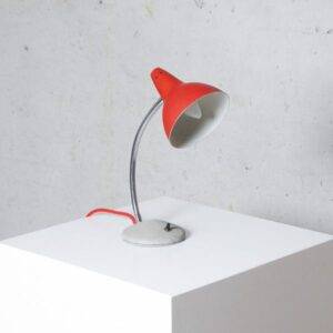 Kleine Tischleuchte rot, neu verkabelt Nachttischlampe