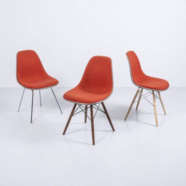 Eames Side Chair gepolstert, Fuss nach Wahl Eames Stuhl