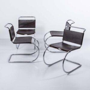 MR10 Leder Freischwinger von Mies van der Rohe Designerstuhl