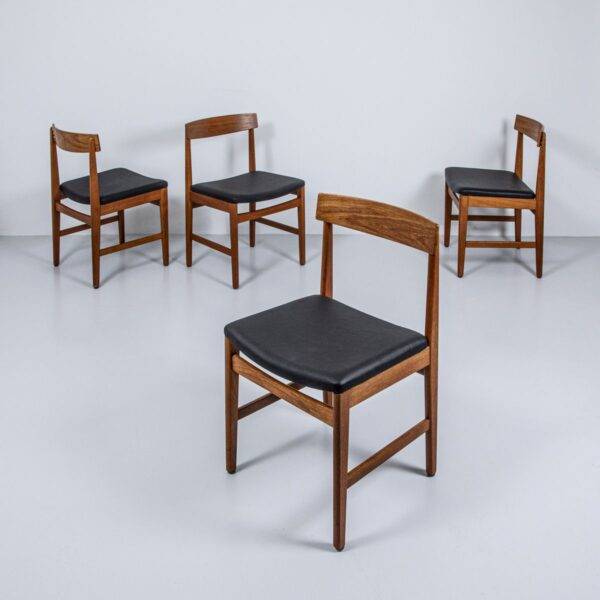 Teak Stühle von Ulferts, neu bezogen (4er Set) Polsterstuhl