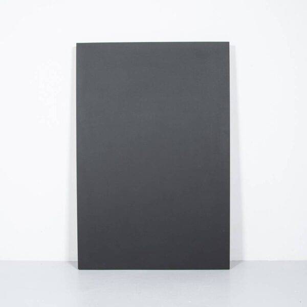 Schwarze Linoleumplatte, 124 x 84 cm Tischplatte
