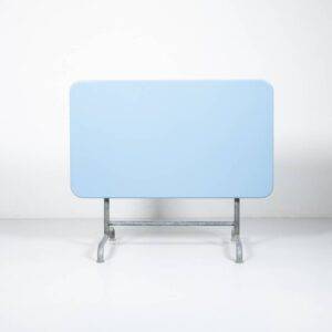 Pastellblauer Gartentisch, 120 x 70 cm Gartentisch