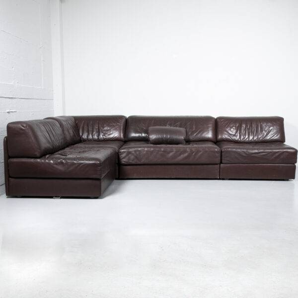 Dunkelbraunes Modulsofa Set Sofa