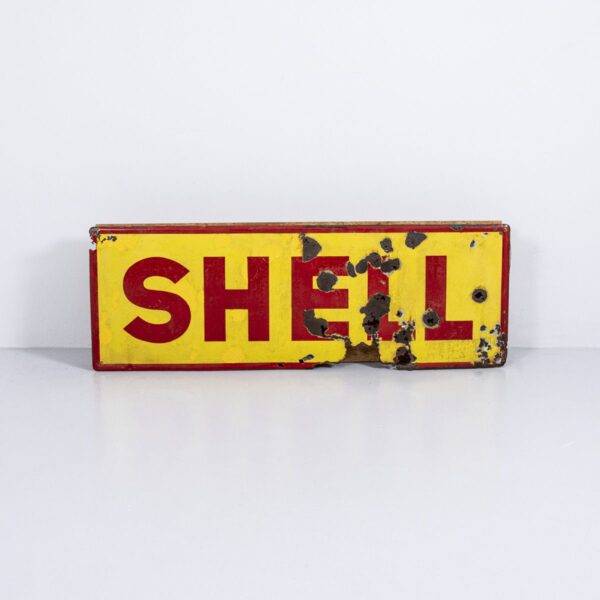 Shell Metall Reklametafel, beleuchtet Wandlampe