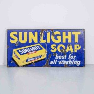 Emailleschild Sunlight Soap Dekoration