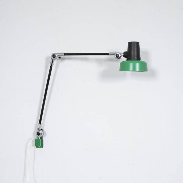 Grüne Gelenklampe von Derungs Toplux Schreibtischlampe
