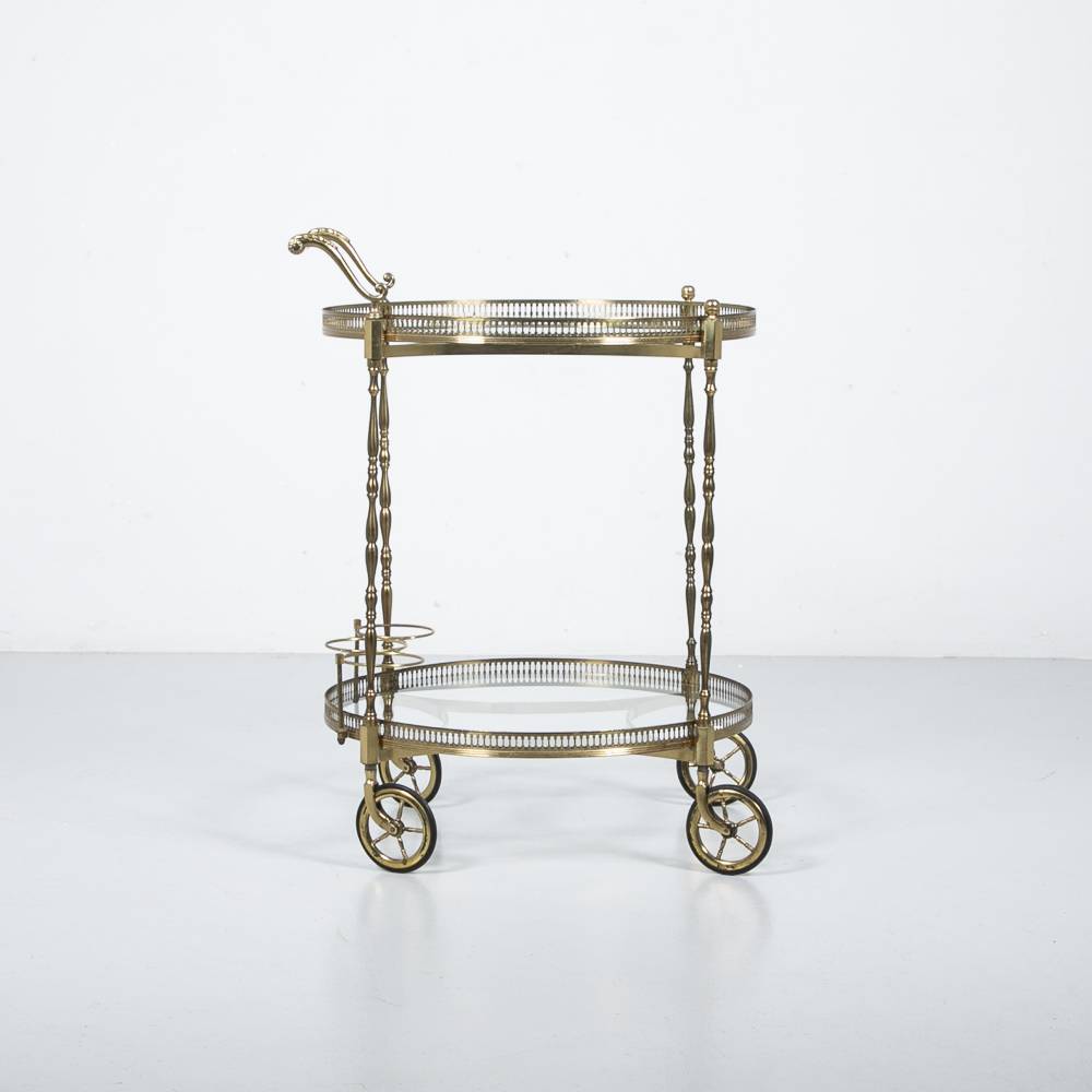 Messing Barwagen Servierwagen Messing Barwagen Servierwagen