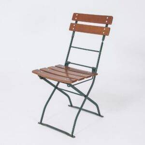 Gartenklappstuhl Modell Augustiner, mit grünem Metallgestell Gartenstuhl