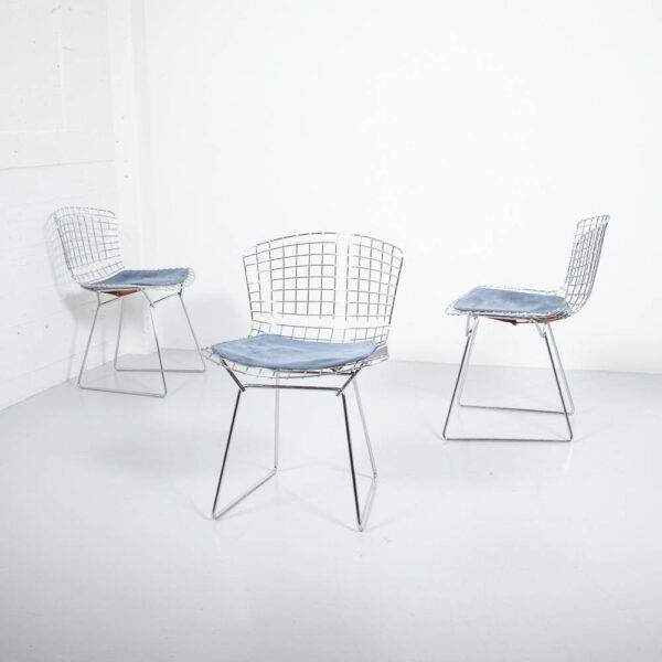 4er Set Bertoia Sidechair Chrom Designerstuhl