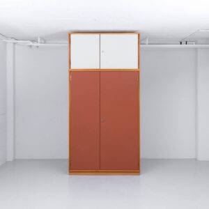 Kleiderschrank Esche Lino Backstein/ Creme Kleiderschrank