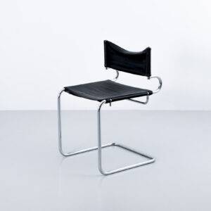 Terry Leather Chair/ Luigi Saccardo Designerstuhl
