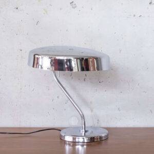 Belux Chromstahl Tischleuchte Schreibtischlampe