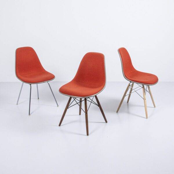Eames Side Chair gepolstert, Fuss nach Wahl Designerstuhl