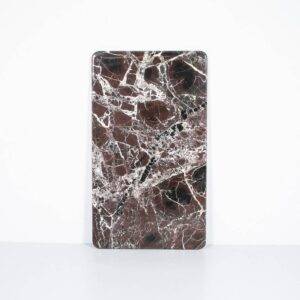 Rote Natursteinplatte, 130 x 75 cm Tischplatte