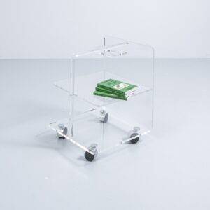 Acrylglas Servierwagen auf Rollen Couchtisch