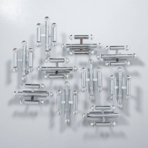 Chromstahl Wandlampe aus den 60er Wandlampe