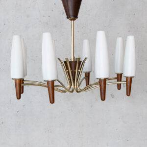 Dänischer Kandelaber 60er Jahre Deckenlampe