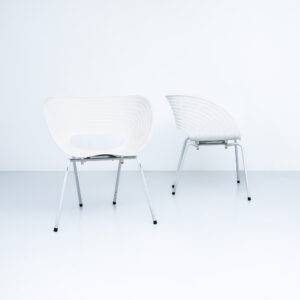 Weisser Tom Vac Stuhl von Vitra Designerstuhl