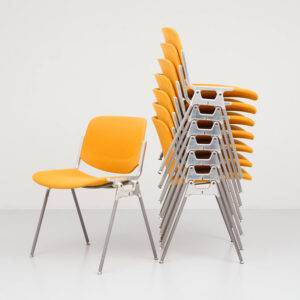 Castelli Stapelstuhl orange Klappstuhl & Stapelstuhl