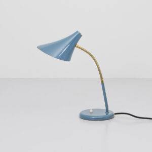 Blaue Tischlampe mit Tütenschirm Schreibtischlampe Blaue Tischlampe mit Tütenschirm Schreibtischlampe