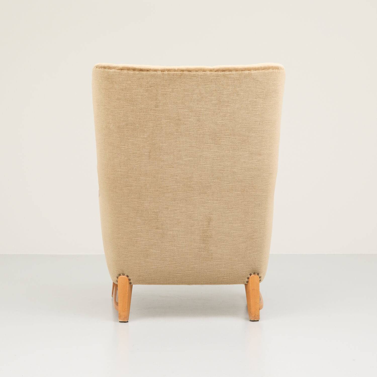 Ohrensessel mit Velour Stoffbezug Sessel Ohrensessel mit Velour Stoffbezug Sessel