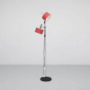 2er Spot mit Stoffschirmen Stehlampe
