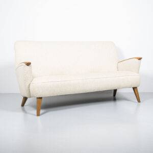 60er Polstersofa Beige Sofa