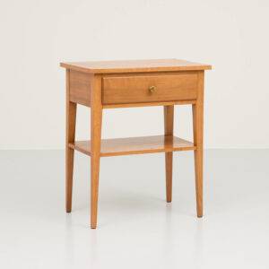 Biedermeier Nussbaum Beistelltisch Nachttisch