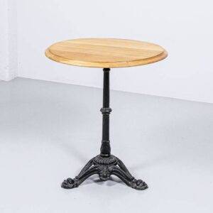 Runder Buchen Bistrotisch Gusseisenbeine