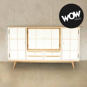 Buffetschrank aus Holz in Weiss Sideboard Buffetschrank aus Holz in Weiss Sideboard