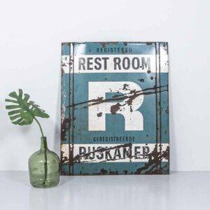 “Emaille Werbeschild “”Rest Room””” Dekoration
