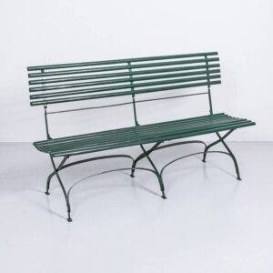 Dunkelgrüne Gartenbank, klappbar Gartenbank