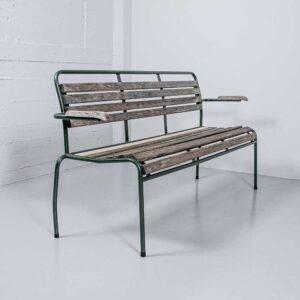 Gartenbank mit grünem Gestell Gartenbank