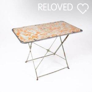 Balkontisch klappbar mit Schleifpatina, klarlackiert Gartentisch