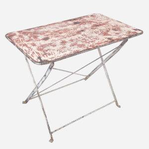 Gartentisch mit Patina, klarlackiert und klappbar Gartentisch