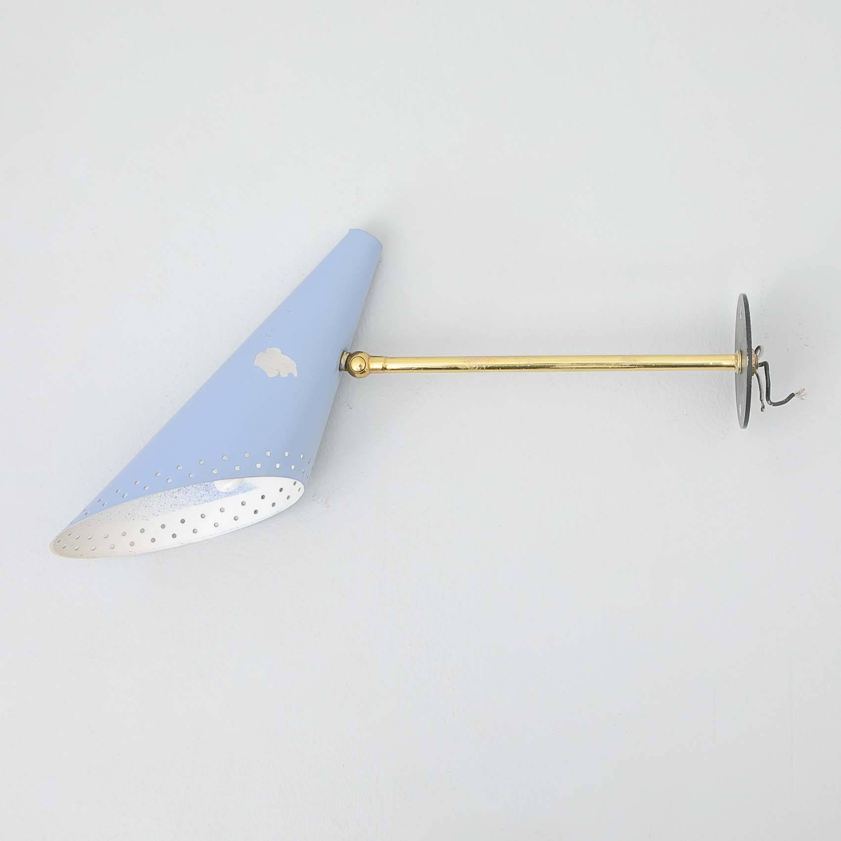Hellblaue Wandlampe Tütenschirm Wandlampe Hellblaue Wandlampe Tütenschirm Wandlampe