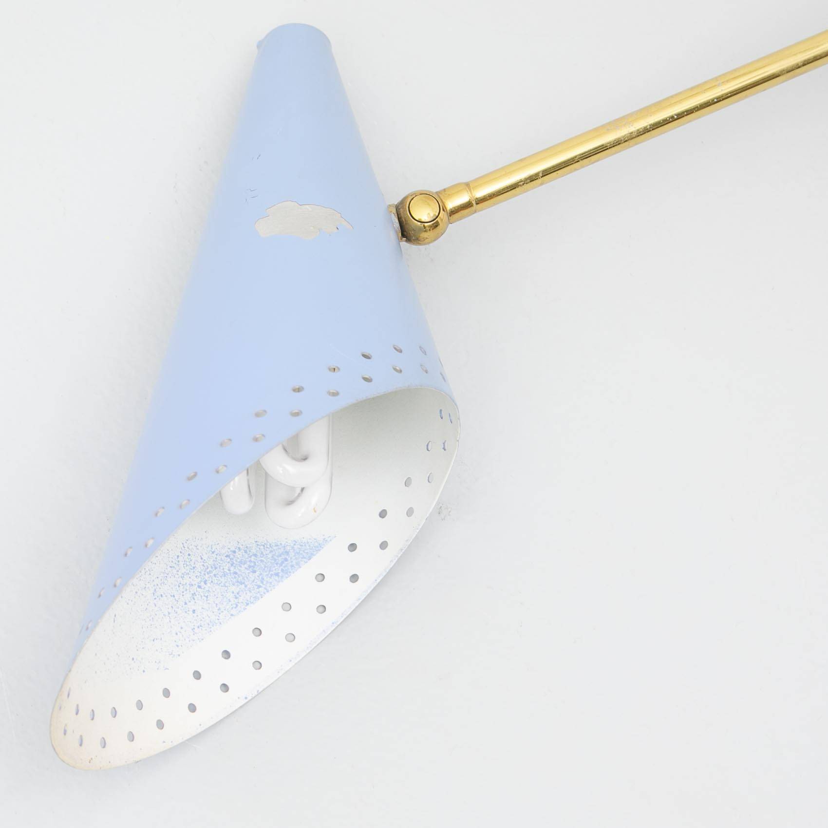Hellblaue Wandlampe Tütenschirm Wandlampe Hellblaue Wandlampe Tütenschirm Wandlampe