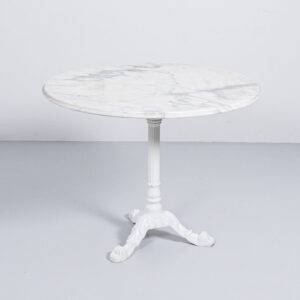 Runder Marmortisch mit Gusseisenfuss Esstisch