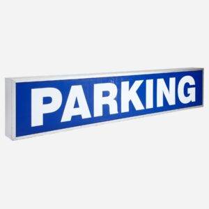 Leuchtschrift Parking Wandlampe
