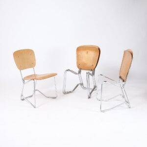 Aluflex Kinderstapelstuhl von Armin Wirth für Hans Zollinger Kinderstuhl