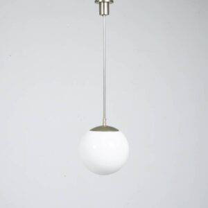 Pendelleuchte Opalglas, 63 cm Stange Deckenlampe